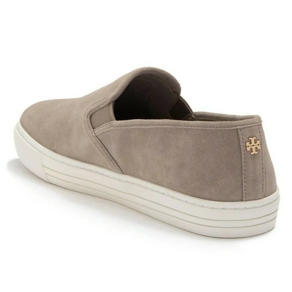 Tory Burch Jesse Slip-On Shoes - Gray Suede